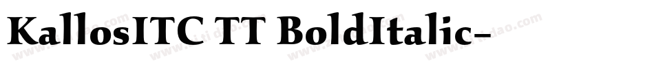 KallosITC TT BoldItalic字体转换
